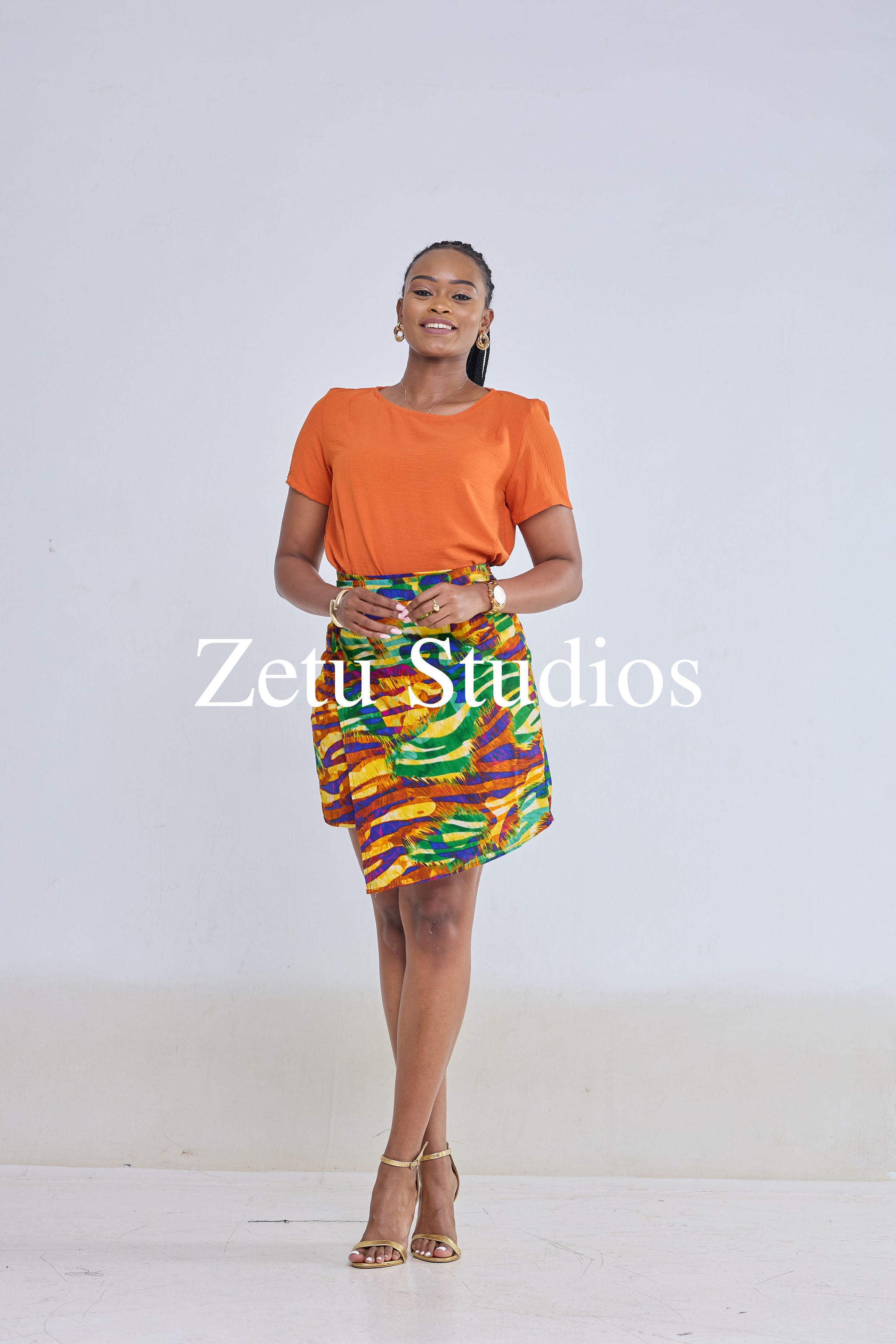 Mini wrap skirt - Yellow